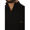 Maglia SUN68 Mezza Zip Nero